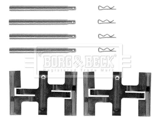 BORG & BECK Комплектующие, колодки дискового тормоза BBK1008